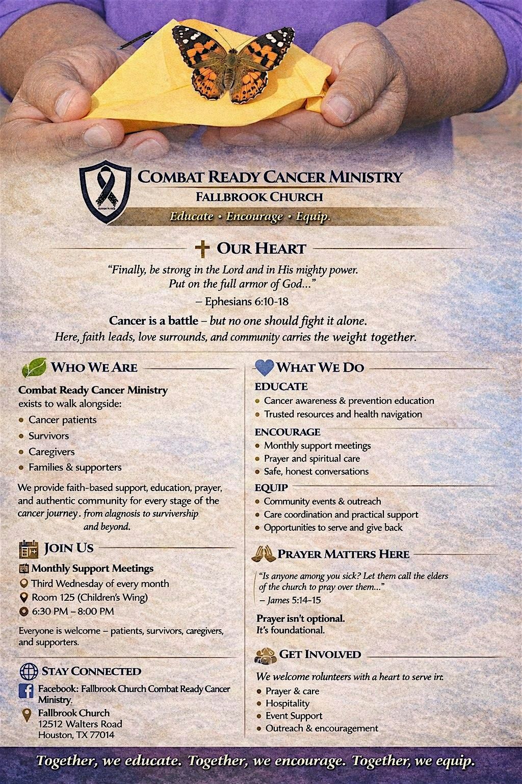 Combat Ready Cancer Ministry Monthly Meeting- 2\/18\/26
