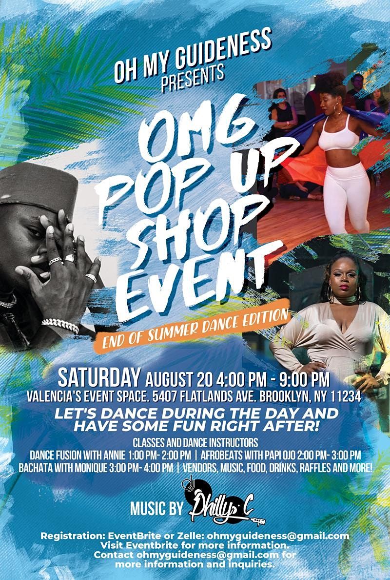 OMG Pop Up Shop Event Back to School End of Summer Dance Edition ...