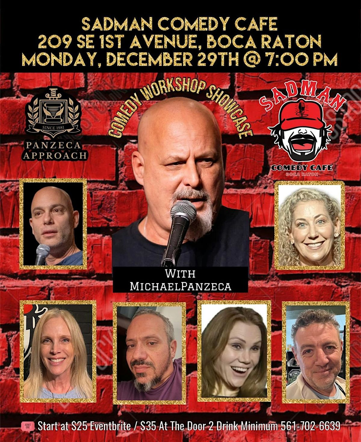 Comedy Workshop Showcase At Sadman Comedy Cafe, Boca Raton, 7:00 Showtime