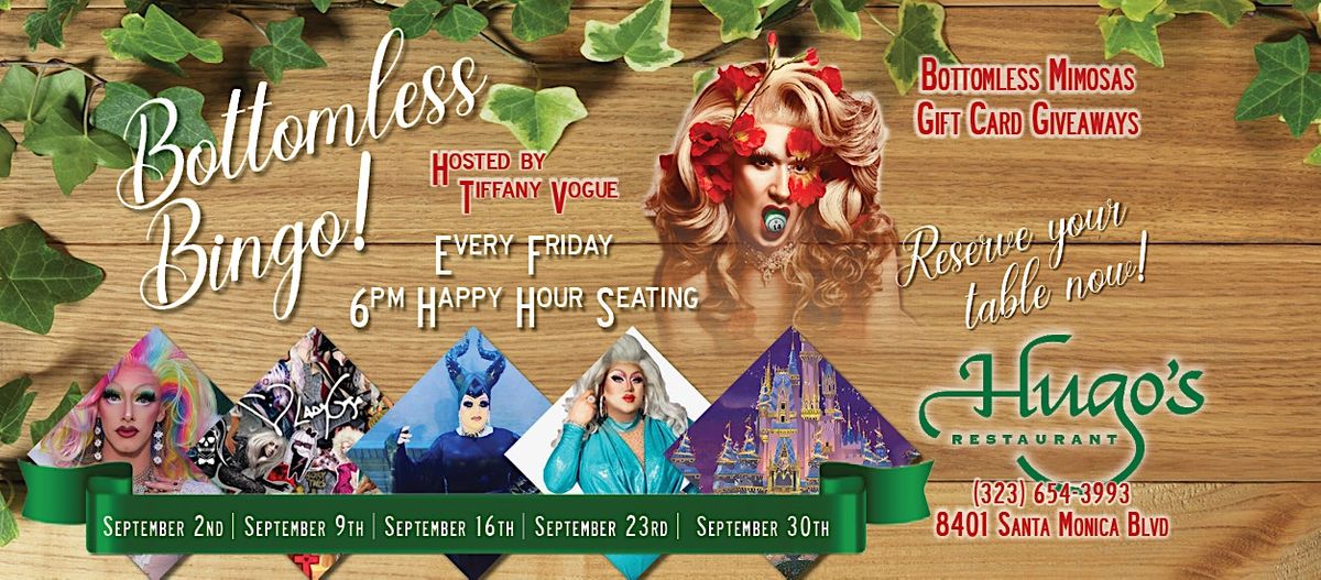 Hugo\u2019s WeHo Bottomless Drag Bingo!