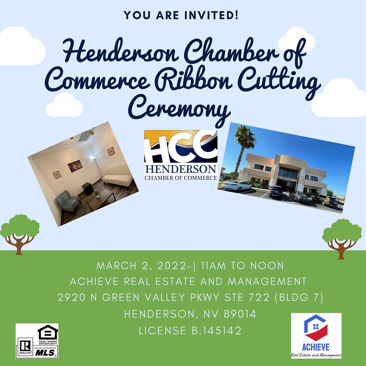 Achieve Real Estate HCC Ribbon Cutting Ceremony 2920 N Green Valley