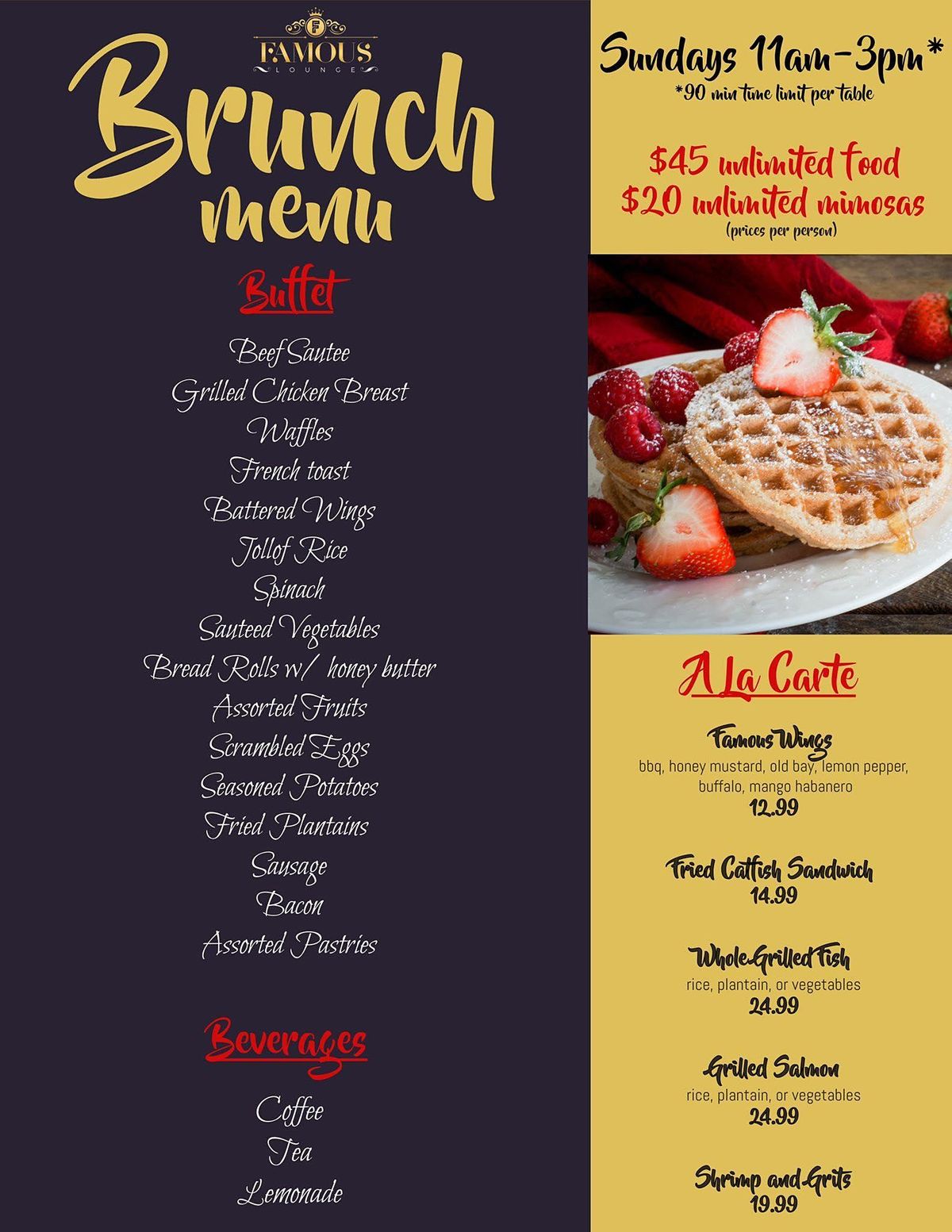 Famous Lounge Sunday Brunch (Live DJ)