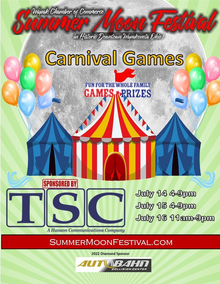 Moonfest Carnival Games Heritage Park Ohio July 14 to