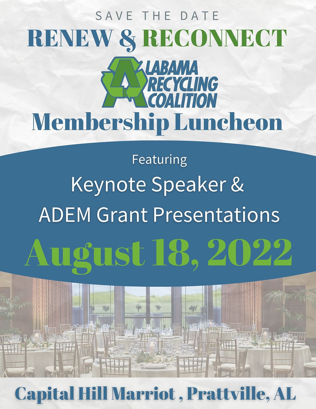 Alabama Recycling Coalition Luncheon & ADEM Award Ceremony