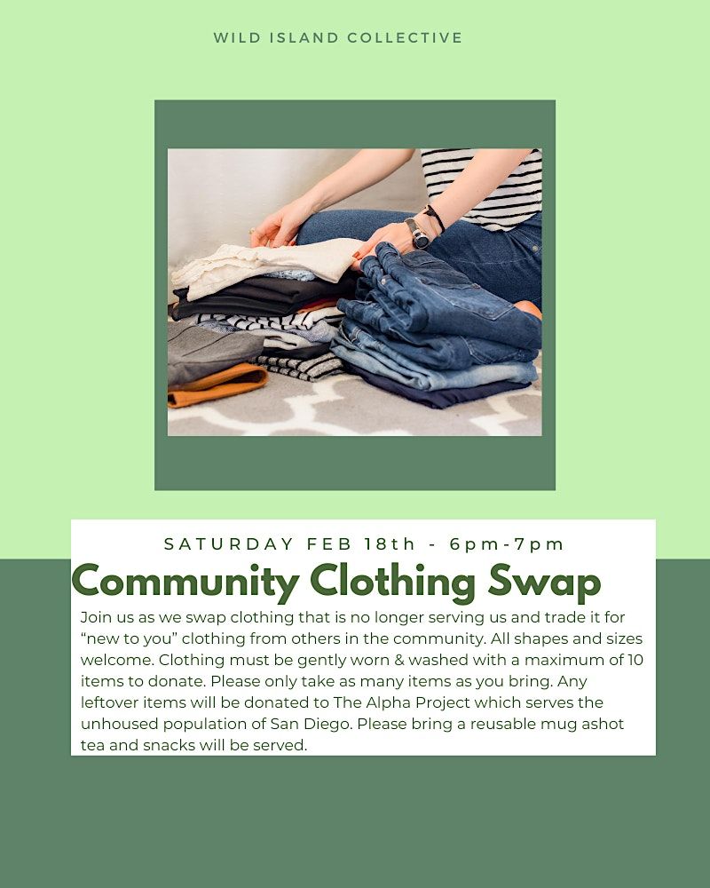 Community Clothing Swap | Wild Island Collective, San Diego, CA ...