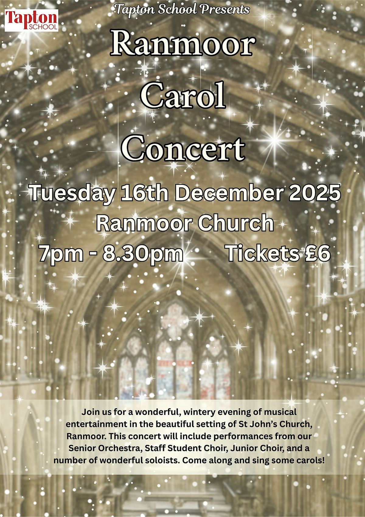 Tapton School Presents Ranmoor Carol Concert