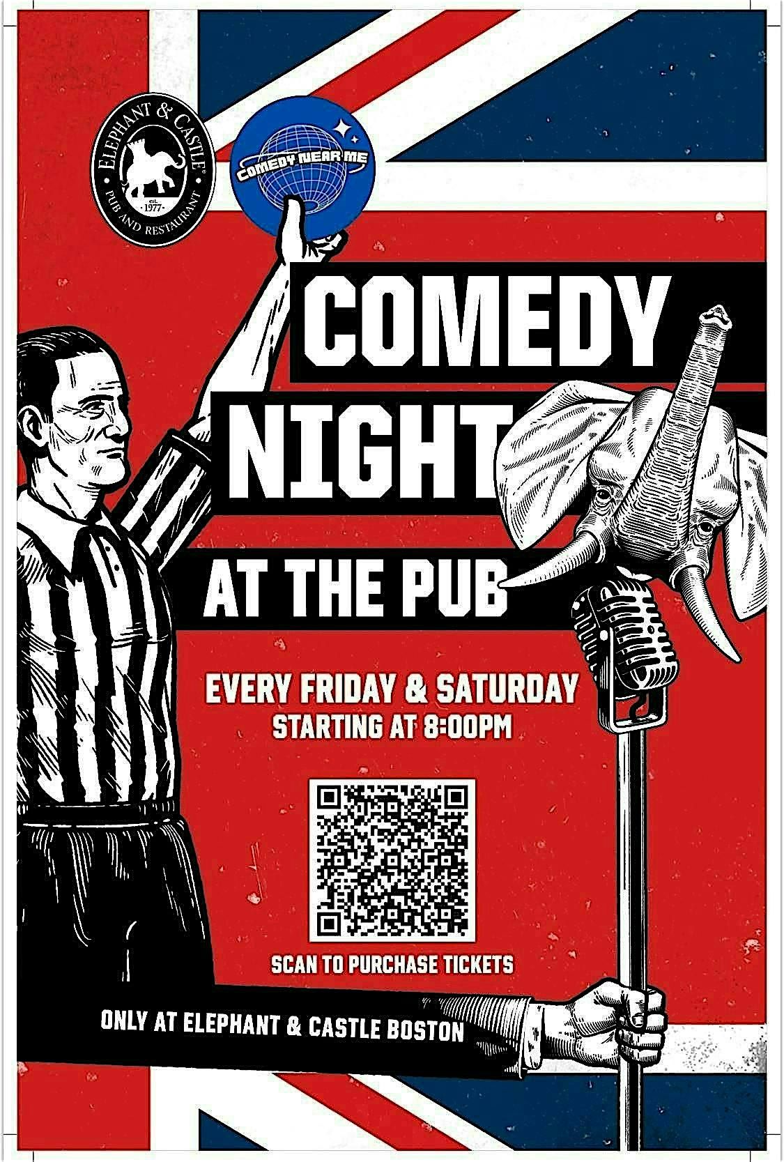 Comedy Night at Elephant & Castle Boston | Every Saturday 8 PM