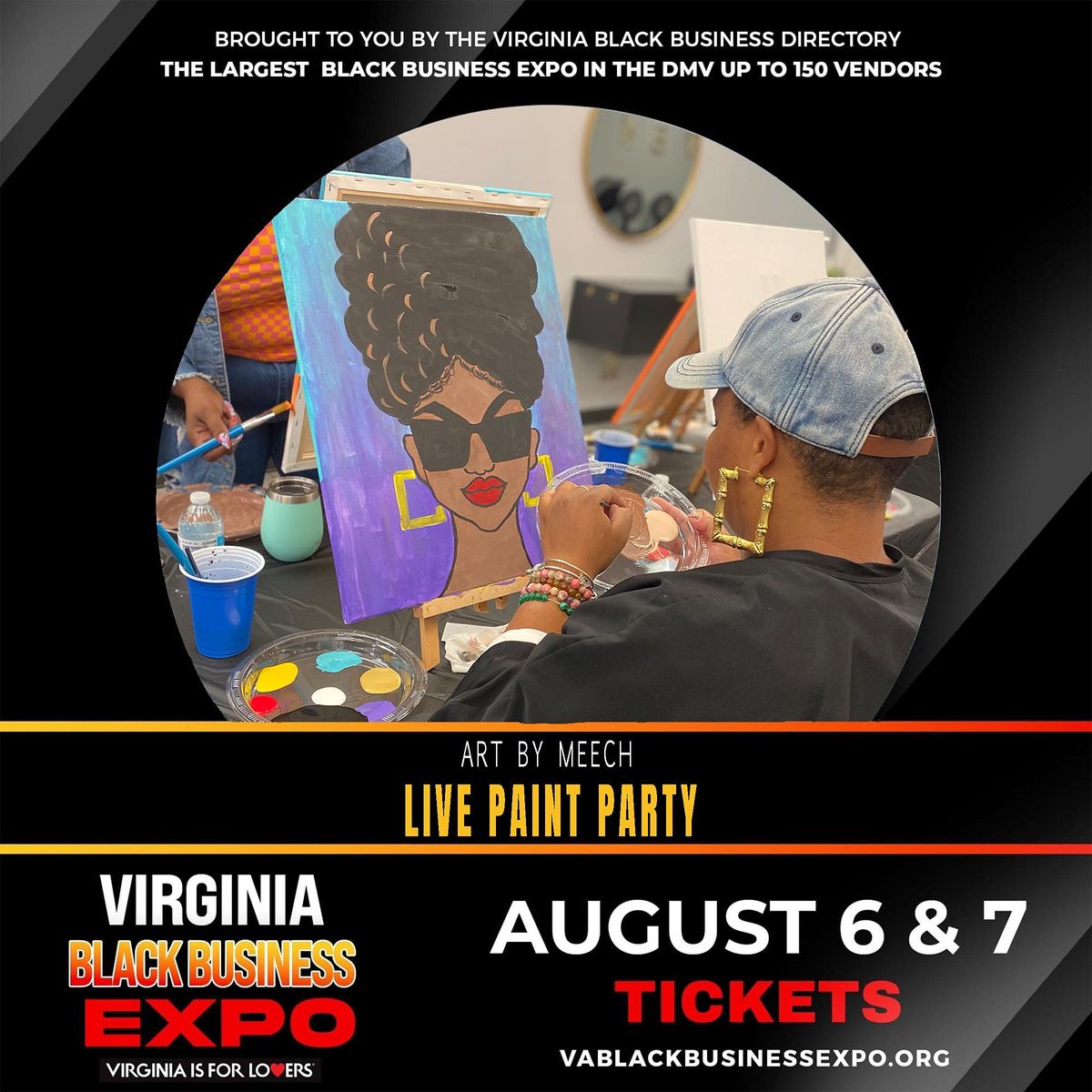 LIVE Paint Party w/Meech At The VA Black Business Expo Fredericksburg