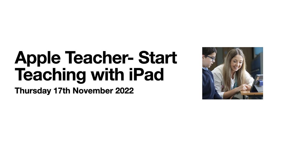 Apple Teacher- Start Teaching with iPad | Kew Woods Primary School ...