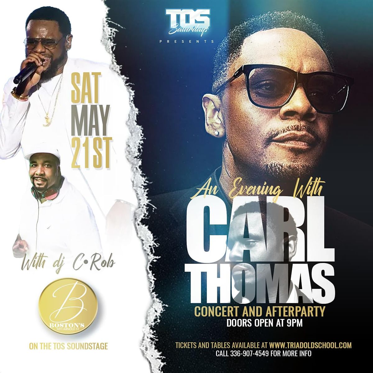 TOS SATURDAY'S presents An Evening w\/ CARL THOMAS