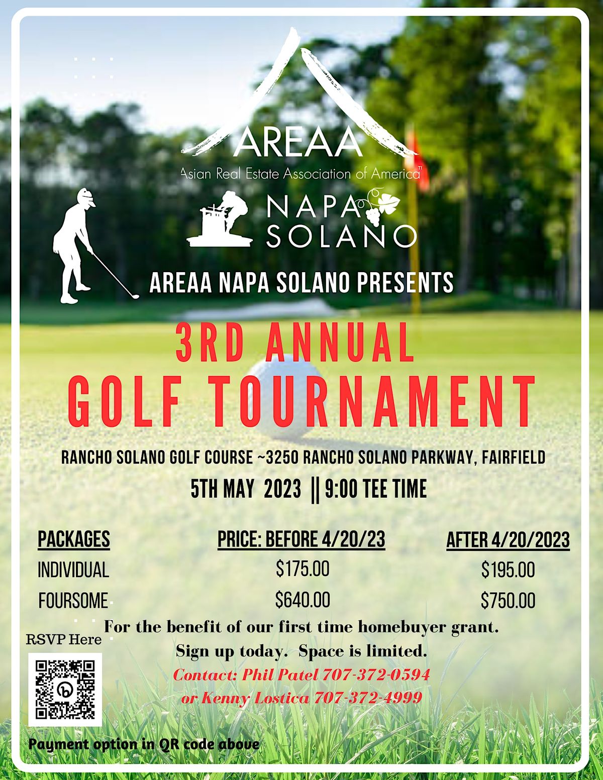 AREAA Napa Solano 3rd Annual Golf Tournament Rancho Solano Golf