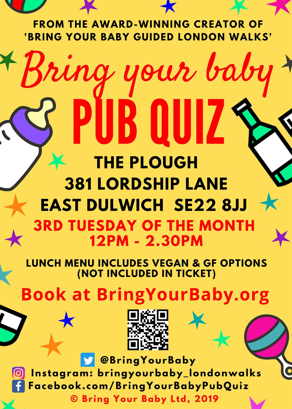 BRING YOUR BABY PUB QUIZ @ The Plough, EAST DULWICH (SE22)