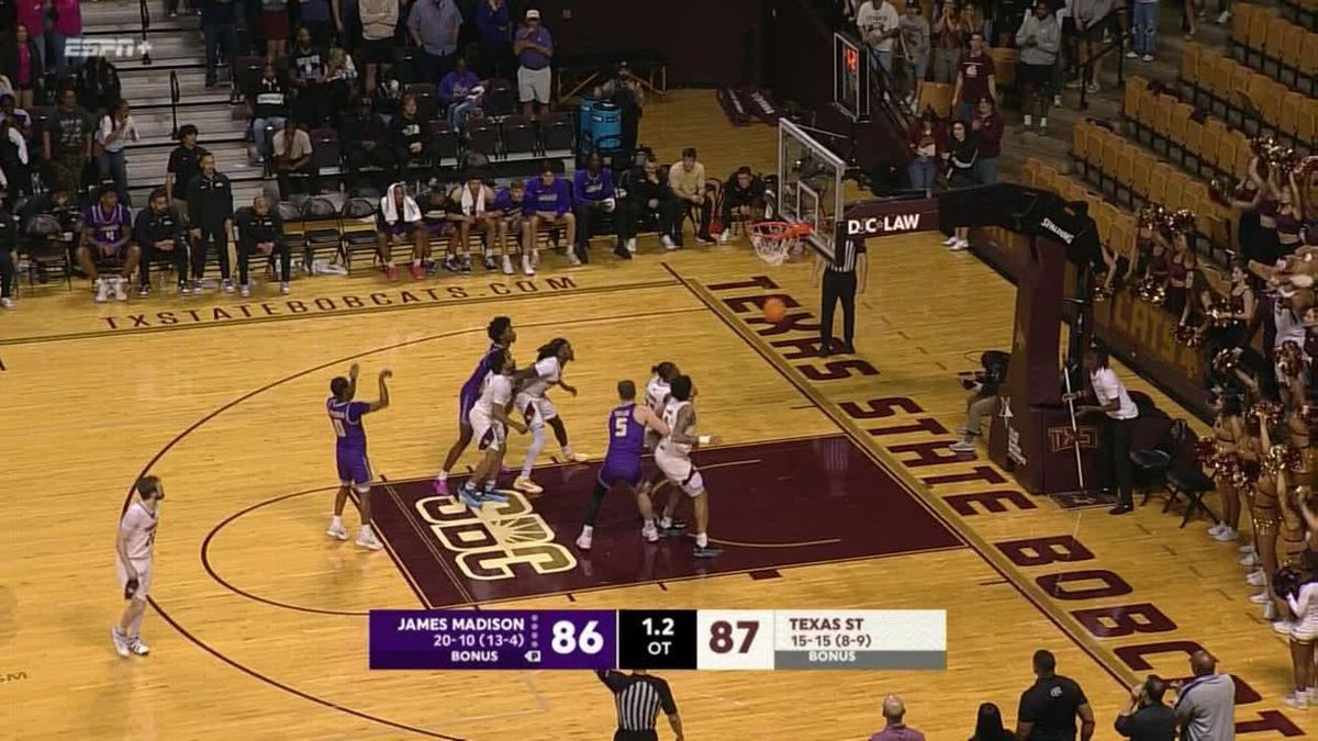 Texas State Bobcats at James Madison Dukes Mens Basketball