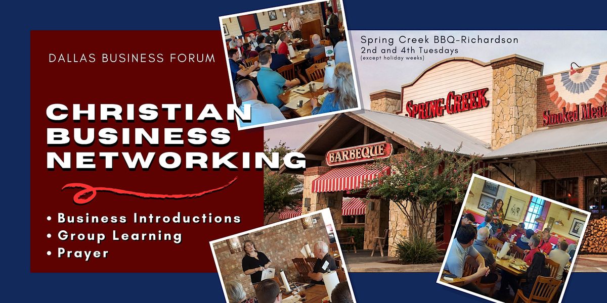 Christian Business Networking 17 Principles Of Success | Spring Creek ...