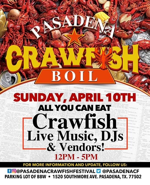 PASADENA CRAWFISH BOIL Broadway Buffalo Wings, Pasadena, TX April