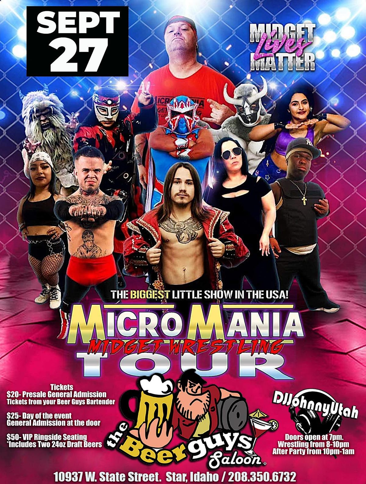 MicroMania Midget Wrestling Live at The Beer Guys Saloon in Star