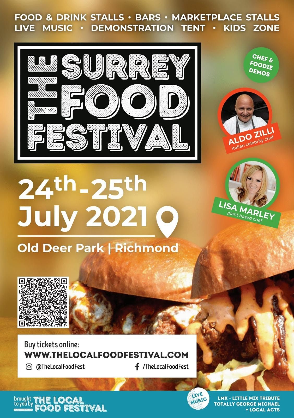 Surrey Food Festival 2022 Old Deer Park, Richmond, EN July 30 to