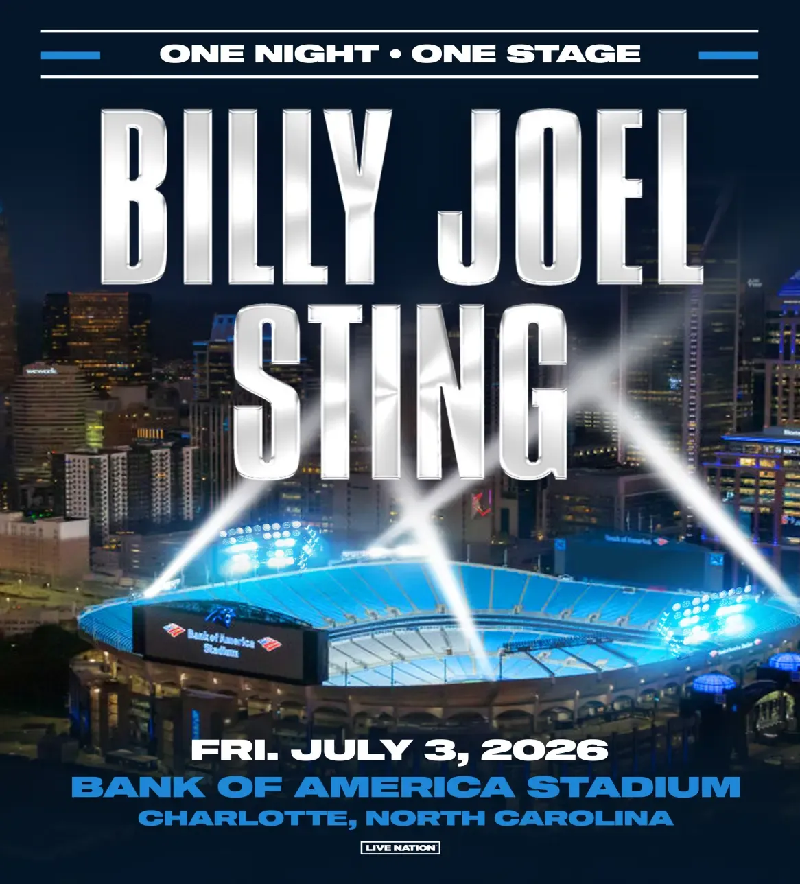 Billy Joel and Sting at Bank of America Stadium