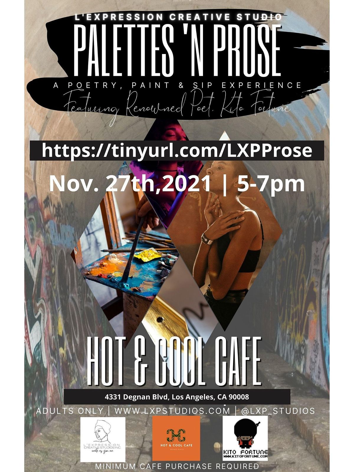 Palettes 'N Prose-A Poetry, Paint & Sip Experience featuring Kito Fortune