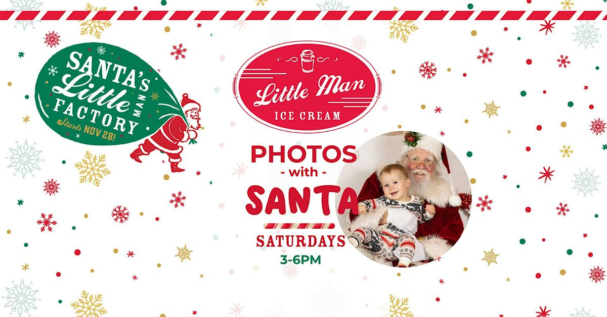 FREE Photos with Santa at Little Man Ice Cream Santas Factory