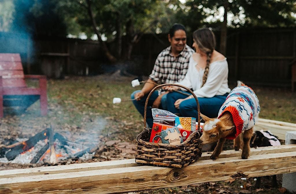 Roasting Marshmallows with Goats in Sweaters Flowertown Charm Mini