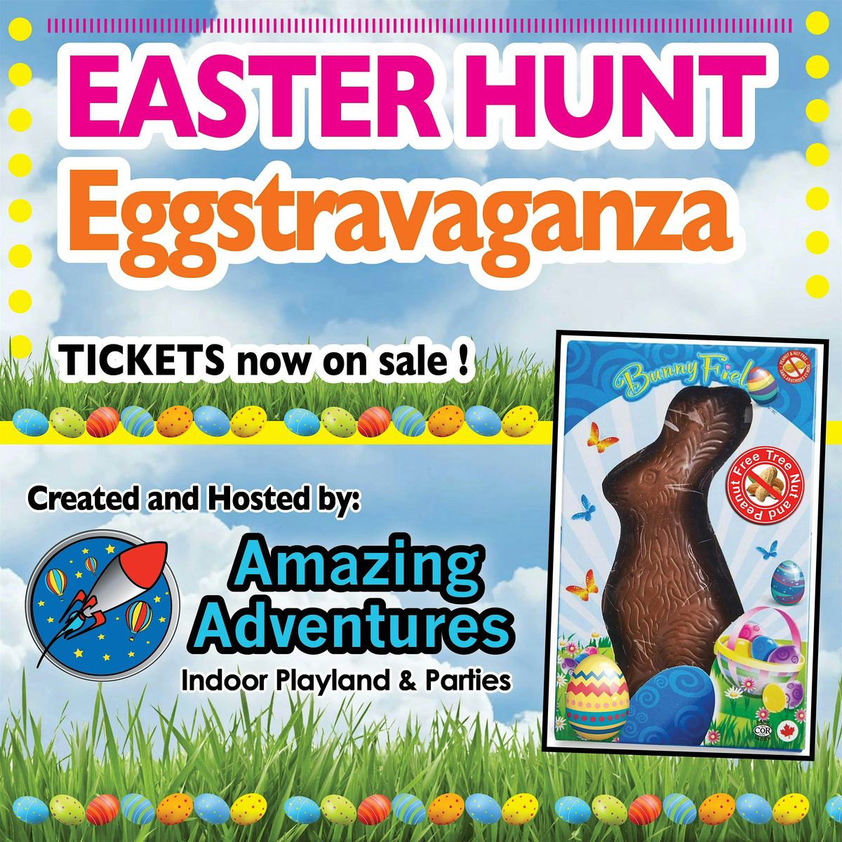 Easter EGG Hunt OAKVILLE at Amazing PLAYLAND SAT 30th March 1230pm