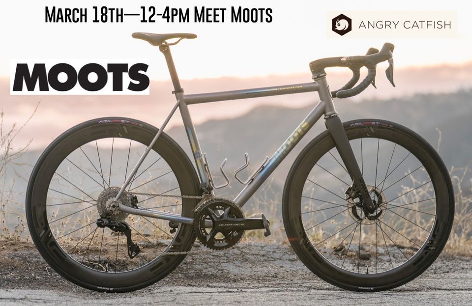 An evening with moots angry catfish bicycle shop and coffee bar