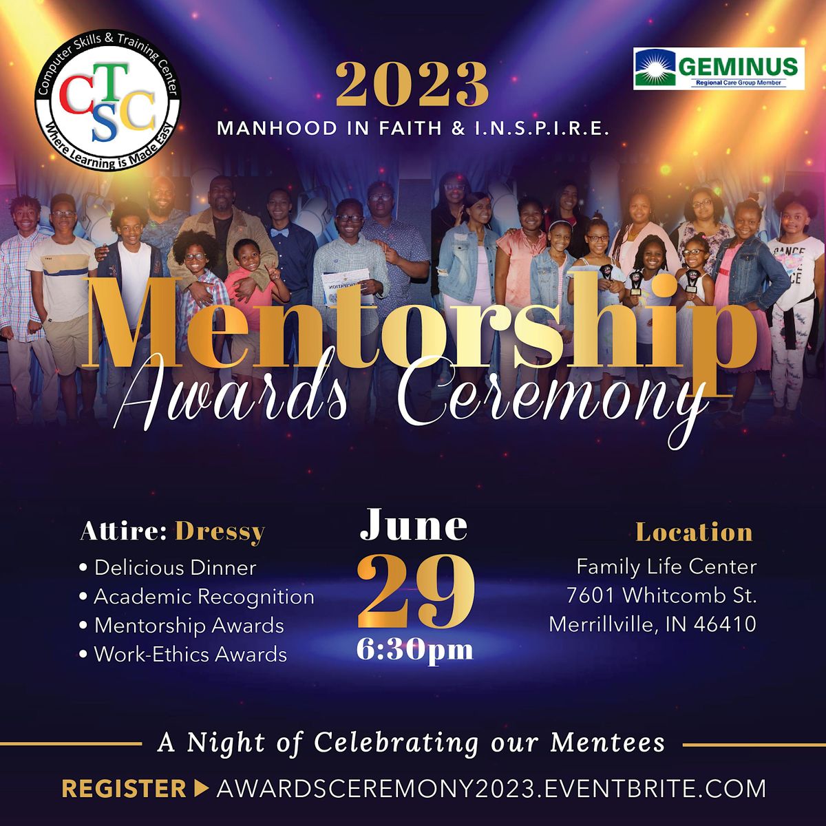 2023 Mentorship Awards Ceremony at Family Life Center, Merrillville on ...