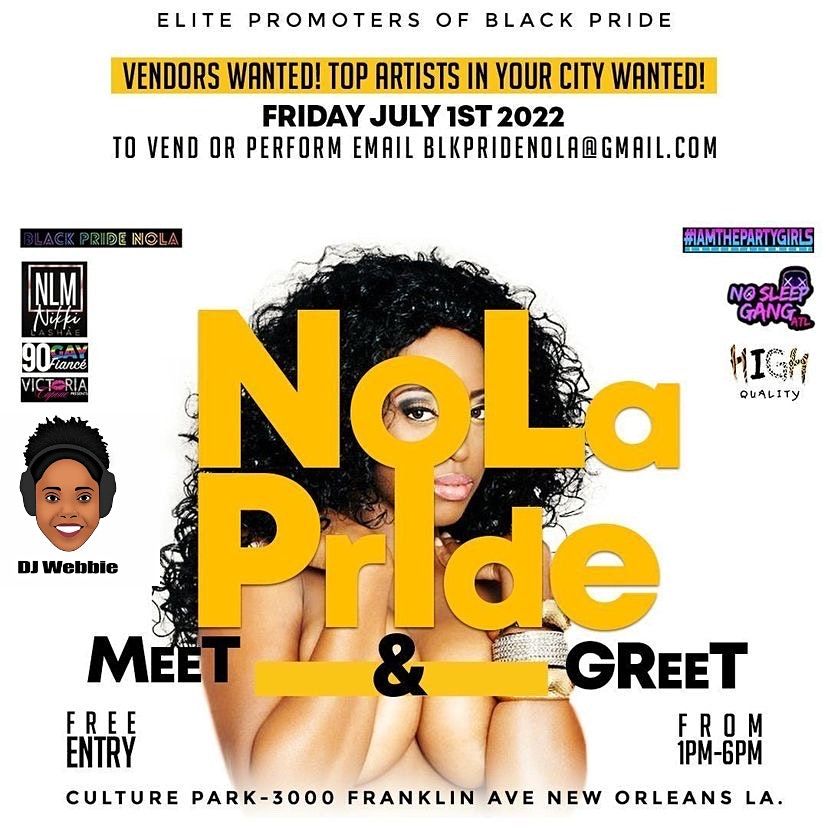 Black Pride NOLA Meet & Greet Culture Park NOLA, New Orleans, LA