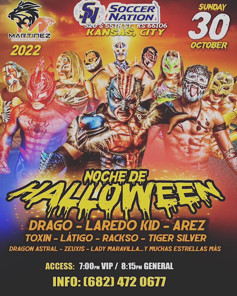 Noche De Hallowen Lucha Libre Soccer Nation KC Kansas City KS noche-de-hallowen-lucha-libre-soccer-nation-kc-kansas-city-ks