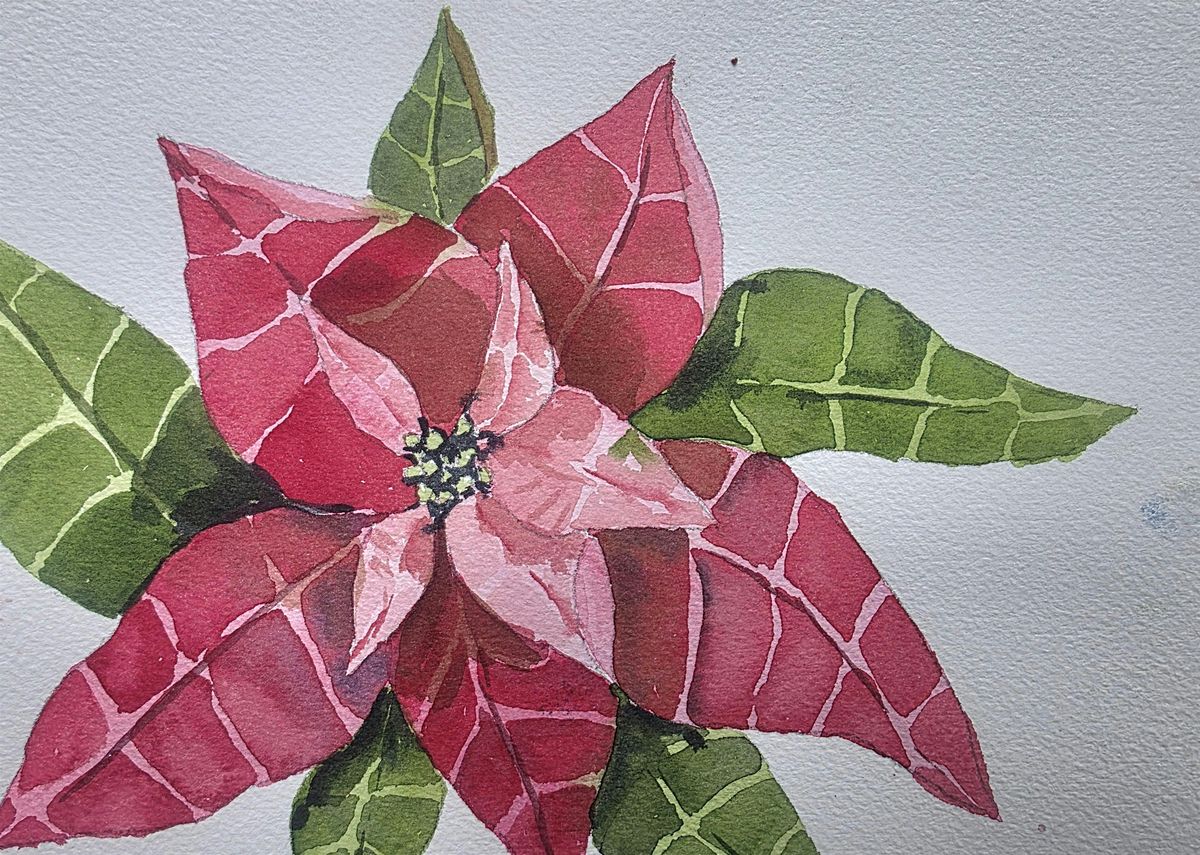 Watercolor Poinsettia