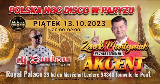 Koncert Zenka Martyniuka z zespo\u0142em Akcent w Pary\u017cu
