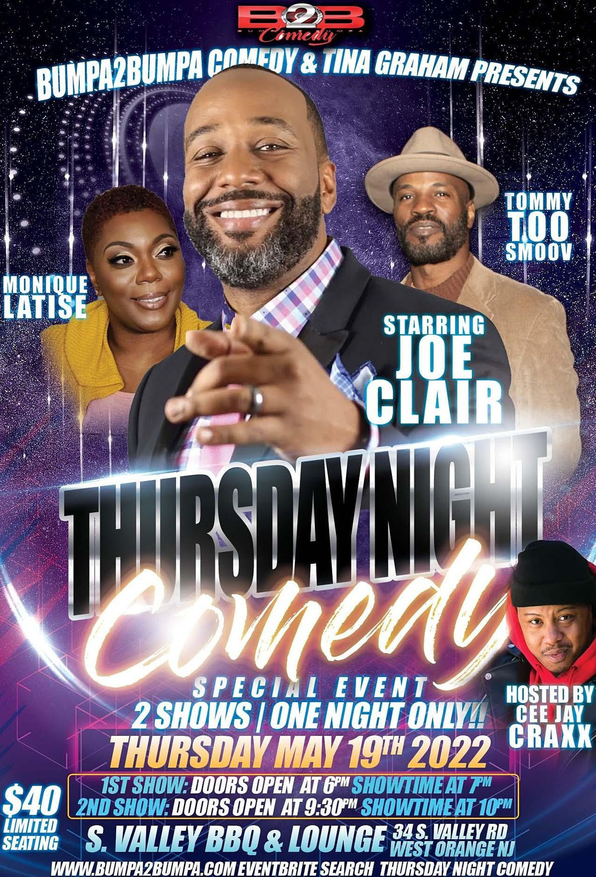 Joe Claire One night only | West Orange | April 28, 2022