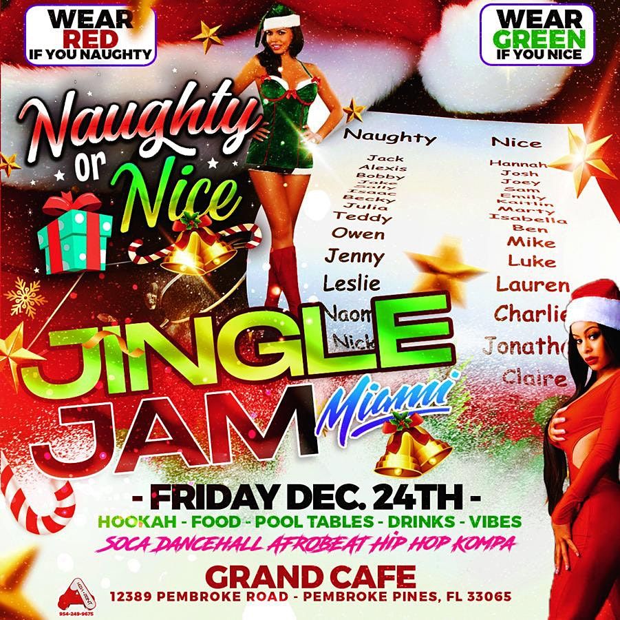 Jingle Jam Miami Christmas Fete Grand Cafe Restaurant & Lounge