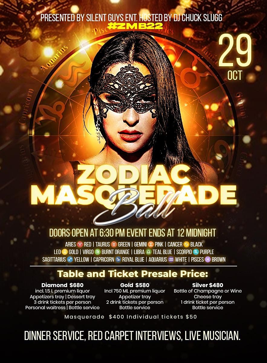 Zodiac Masquerade Ball 2525 2nd Ave, Lake Charles, LA October 29, 2022