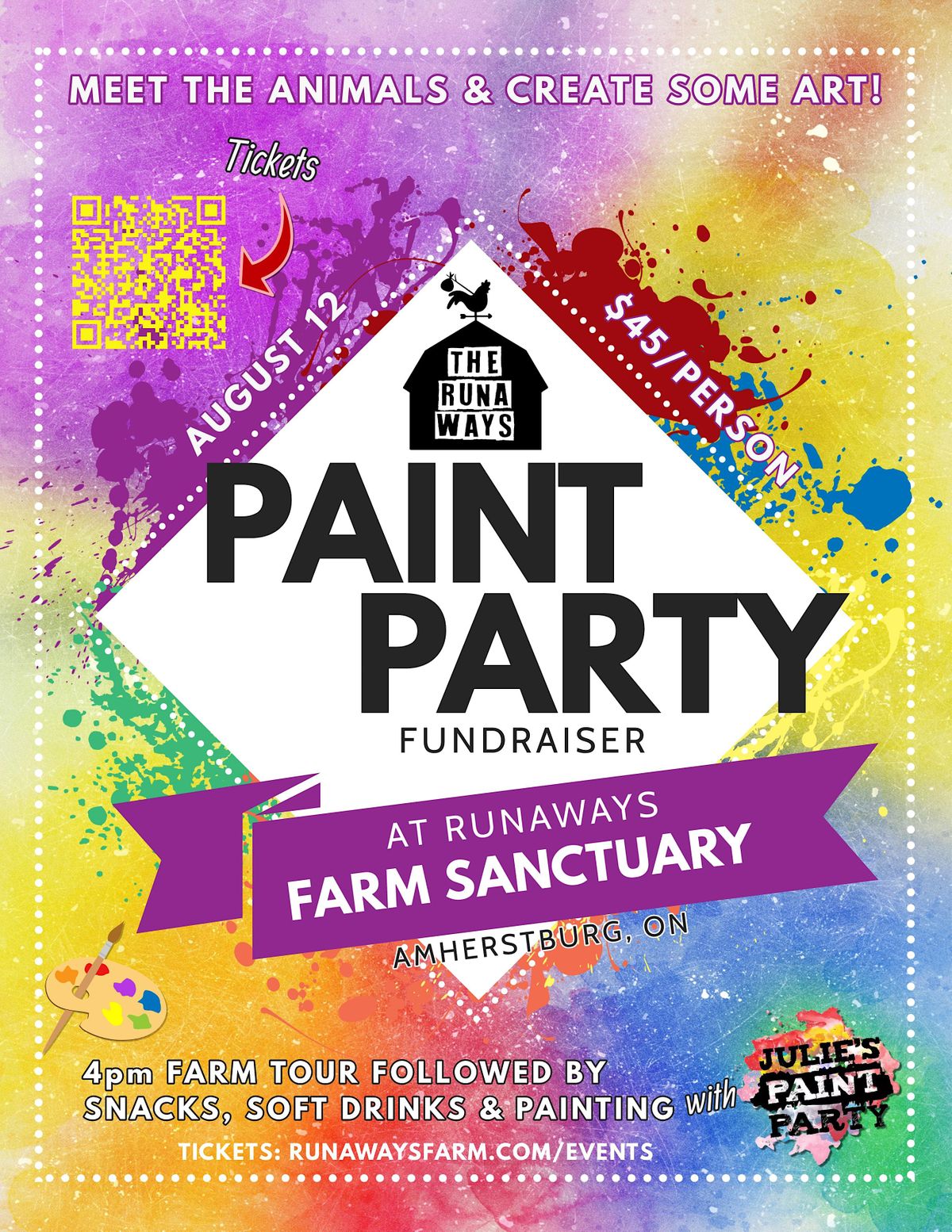 PAINT PARTY at Runaways Farm Sanctuary Runaways Farm Sanctuary