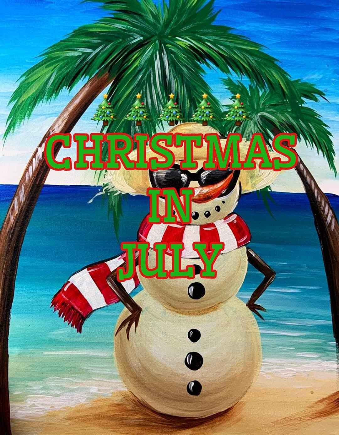 CHRISTMAS IN JULY PAINT N SIP Memelli Sports Bar, Murrieta, CA