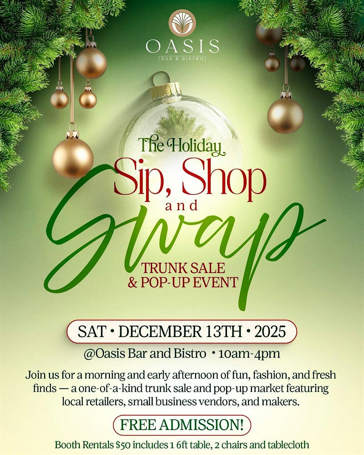 The Holiday Sip, Shop and Swap