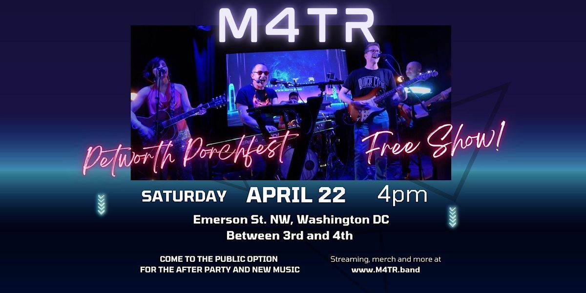 M4TR at Petworth Porchfest Private Residence, Washington, DC April