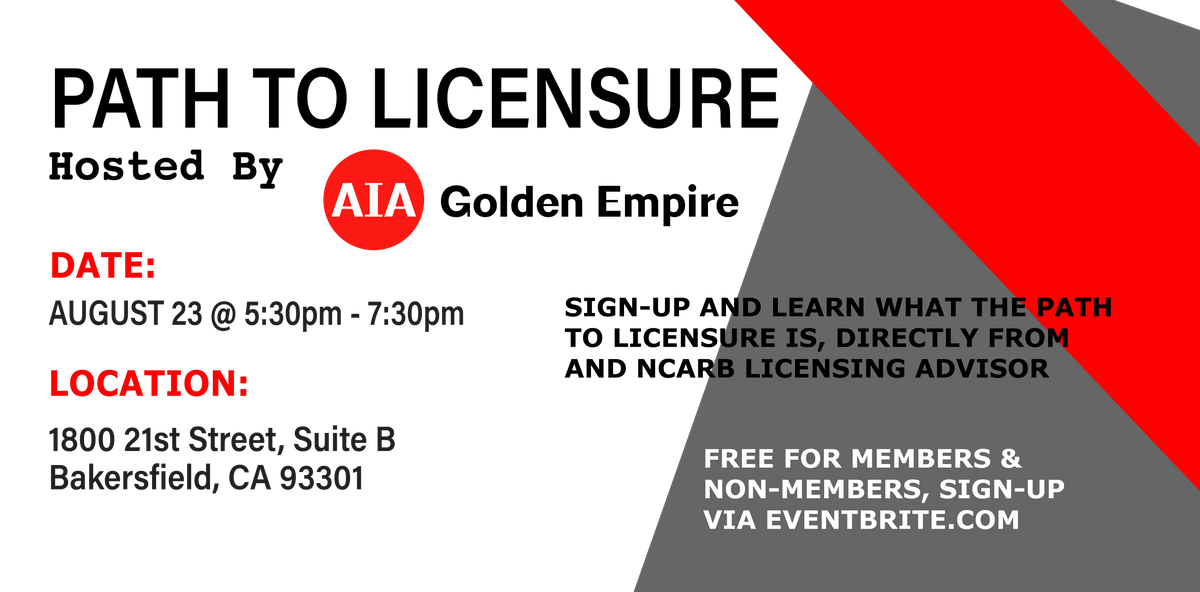 2022 Path to Licensure by AIA Golden Empire | Ethosphere Studio ...