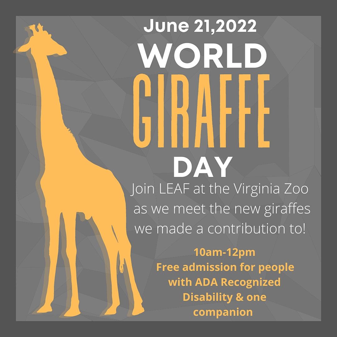 World Giraffe Day at the Virginia Zoo Zoo Drive, Norfolk, VA June