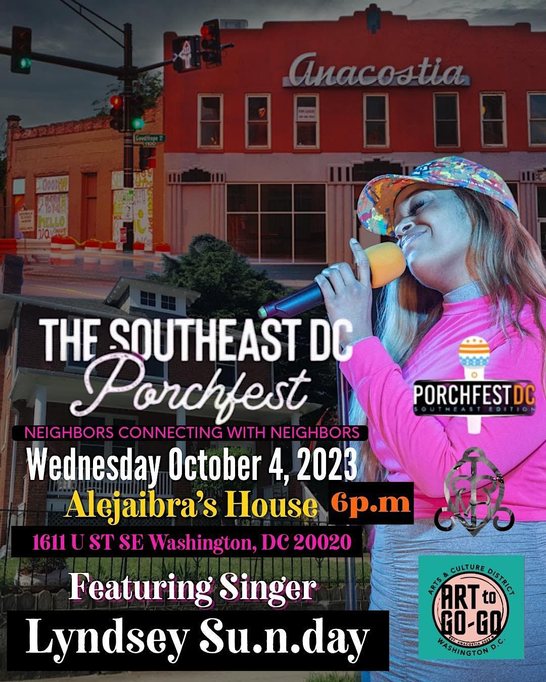 Wednesday Southeast DC Porch Fest Kickoff at Alejaibra\u2019s House