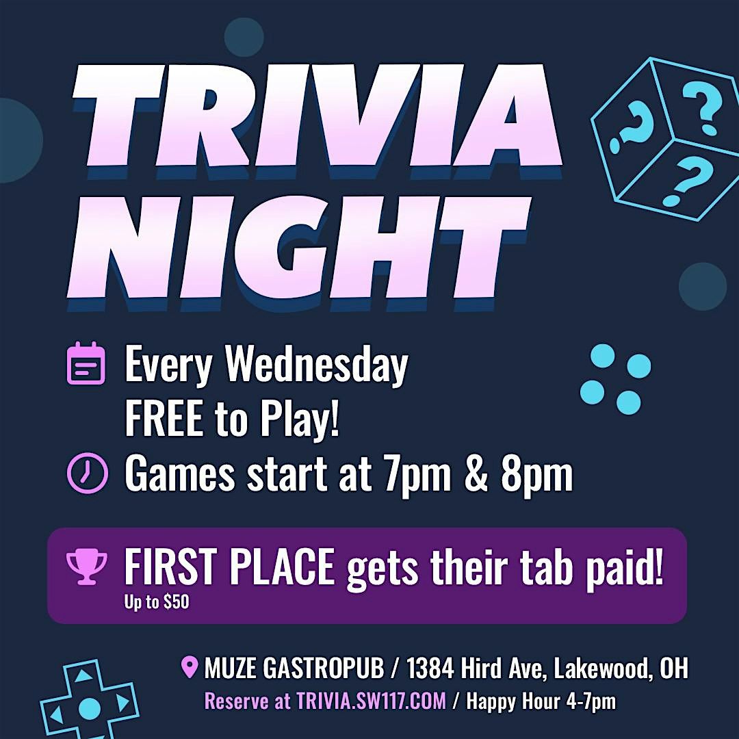 Trivia Night! Every Wednesday - Cleveland, Ohio