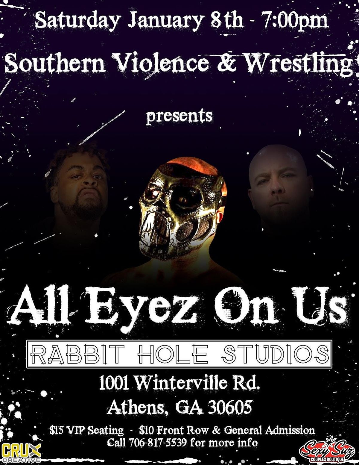 SVW ALL EYEZ ON US (PRO WRESTLING) Rabbit Hole Studios, Athens, GA