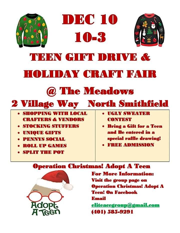 TEEN GIFT DRIVE &amp; HOLIDAY CRAFT FAIR UGLY SWEATER CONTEST | The Meadows