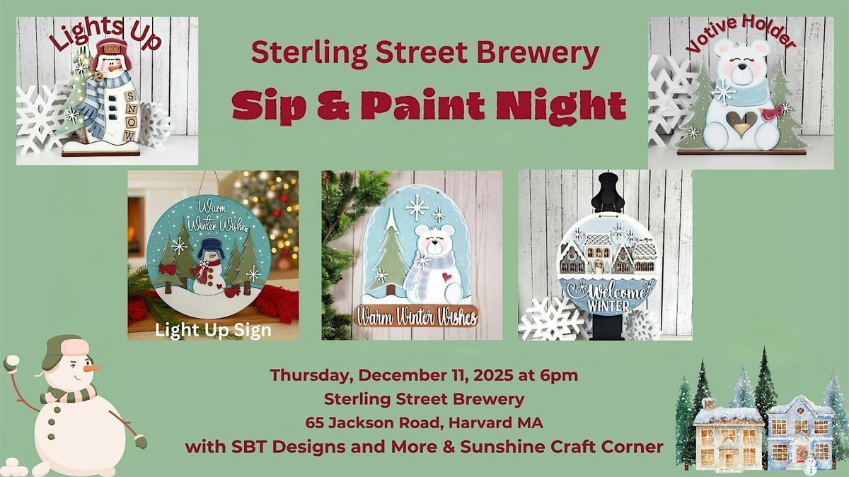 Winter Sip & Paint at Sterling Street Brewery