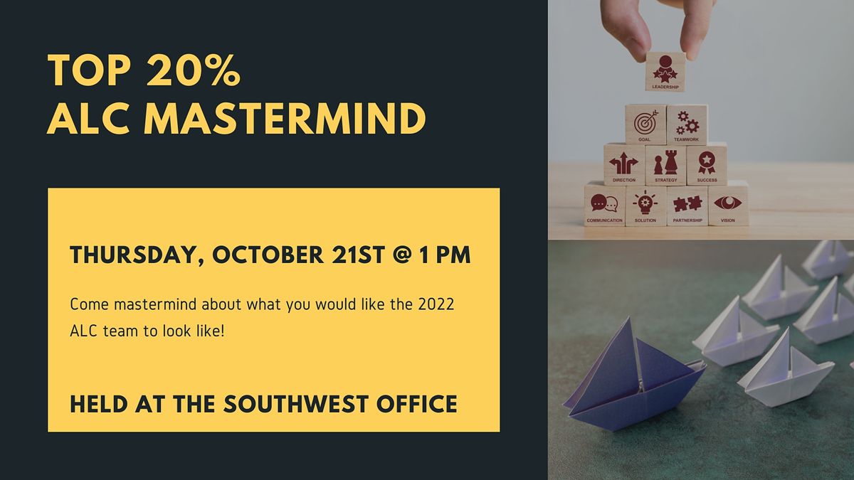 Top 20 ALC Mastermind Invite Only Keller Williams Realty Southwest