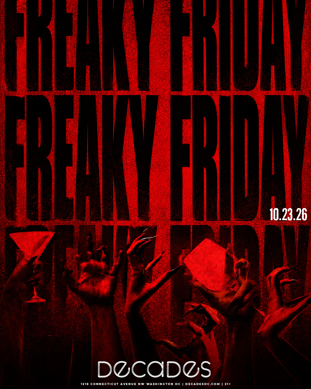 Freaky Friday at Decades DC, Washington on 23rd October, 2026