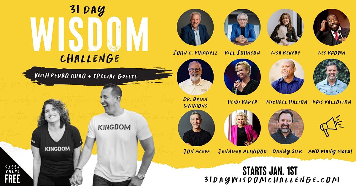 The 31 Day Wisdom Challenge Pittsburgh PA January 1 to January 31