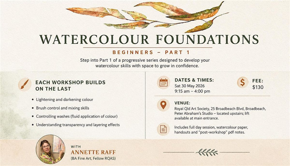 Watercolour Foundations - Beginners Workshop - Part 1